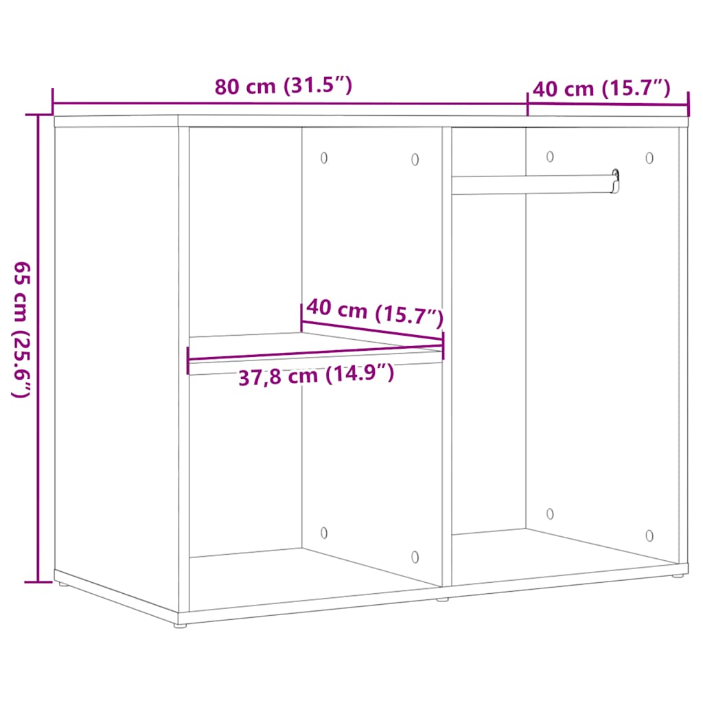Armoire De Dressing 80X40X65 Cm Bois Ingénierie