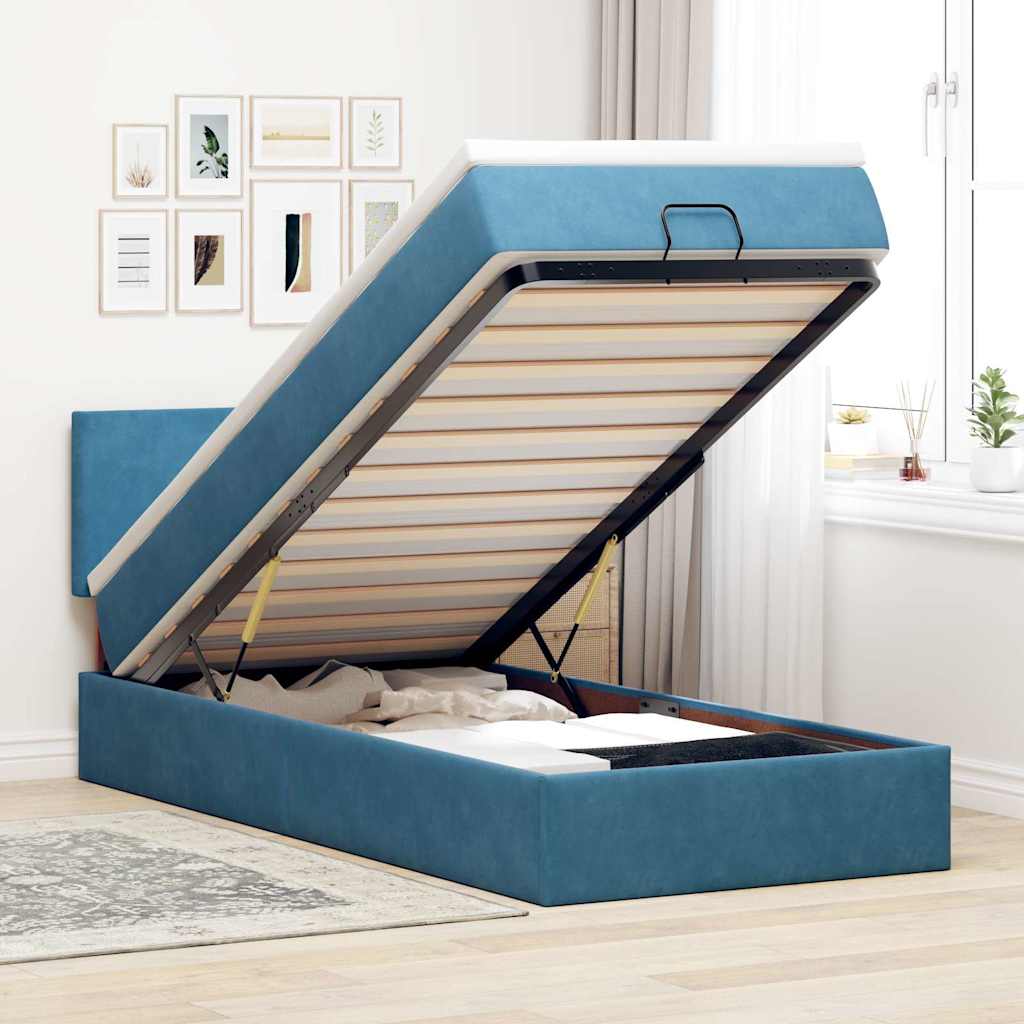 Cadre De Lit Ottoman Avec Matelas Velours