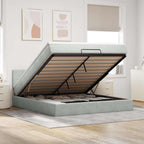 Cadre De Lit Ottoman Avec Matelas Velours