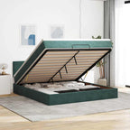 Cadre De Lit Ottoman Avec Matelas Velours