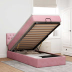 Cadre De Lit Ottoman Avec Matelas Velours