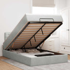 Cadre De Lit Ottoman Avec Matelas Velours