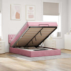 Cadre De Lit Ottoman Avec Matelas Velours