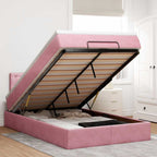 Cadre De Lit Ottoman Avec Matelas Velours