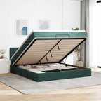Cadre De Lit Ottoman Avec Matelas Velours