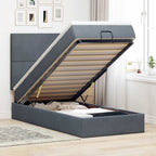 Cadre De Lit Ottoman Avec Matelas 160X200Cm Velours