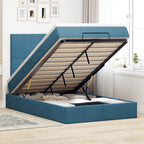 Cadre De Lit Ottoman Avec Matelas 160X200Cm Velours