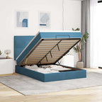 Cadre De Lit Ottoman Avec Matelas 160X200Cm Velours