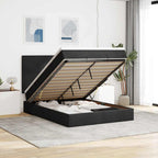 Cadre De Lit Ottoman Avec Matelas 160X200Cm Velours