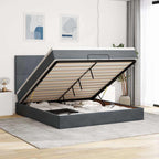 Cadre De Lit Ottoman Avec Matelas 160X200Cm Velours