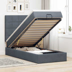 Cadre De Lit Ottoman Avec Matelas 160X200Cm Velours