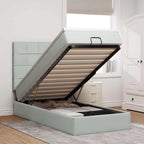 Cadre De Lit Ottoman Avec Matelas 160X200Cm Velours