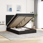 Cadre De Lit Ottoman Avec Matelas 160X200Cm Velours