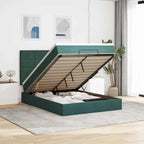 Cadre De Lit Ottoman Avec Matelas 160X200Cm Velours