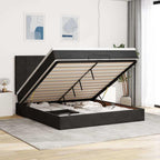 Cadre De Lit Ottoman Avec Matelas 160X200Cm Velours