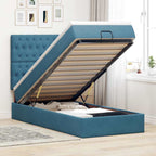 Cadre De Lit Ottoman Avec Matelas 160X200Cm Velours