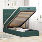 Cadre De Lit Ottoman Avec Matelas 160X200Cm Velours