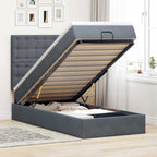 Cadre De Lit Ottoman Avec Matelas 160X200Cm Velours