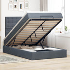 Cadre De Lit Ottoman Avec Matelas 160X200Cm Velours