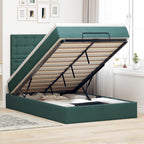 Cadre De Lit Ottoman Avec Matelas 160X200Cm Velours