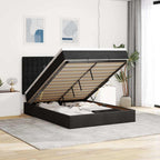 Cadre De Lit Ottoman Avec Matelas 160X200Cm Velours