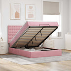 Cadre De Lit Ottoman Avec Matelas 160X200Cm Velours