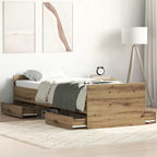 Cadre De Lit 193 X 78 X 50 Cm Bois D'ingénierie