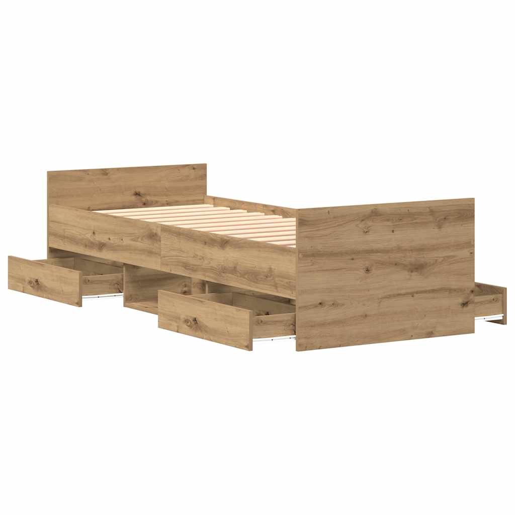 Cadre De Lit 193 X 78 X 50 Cm Bois D'ingénierie