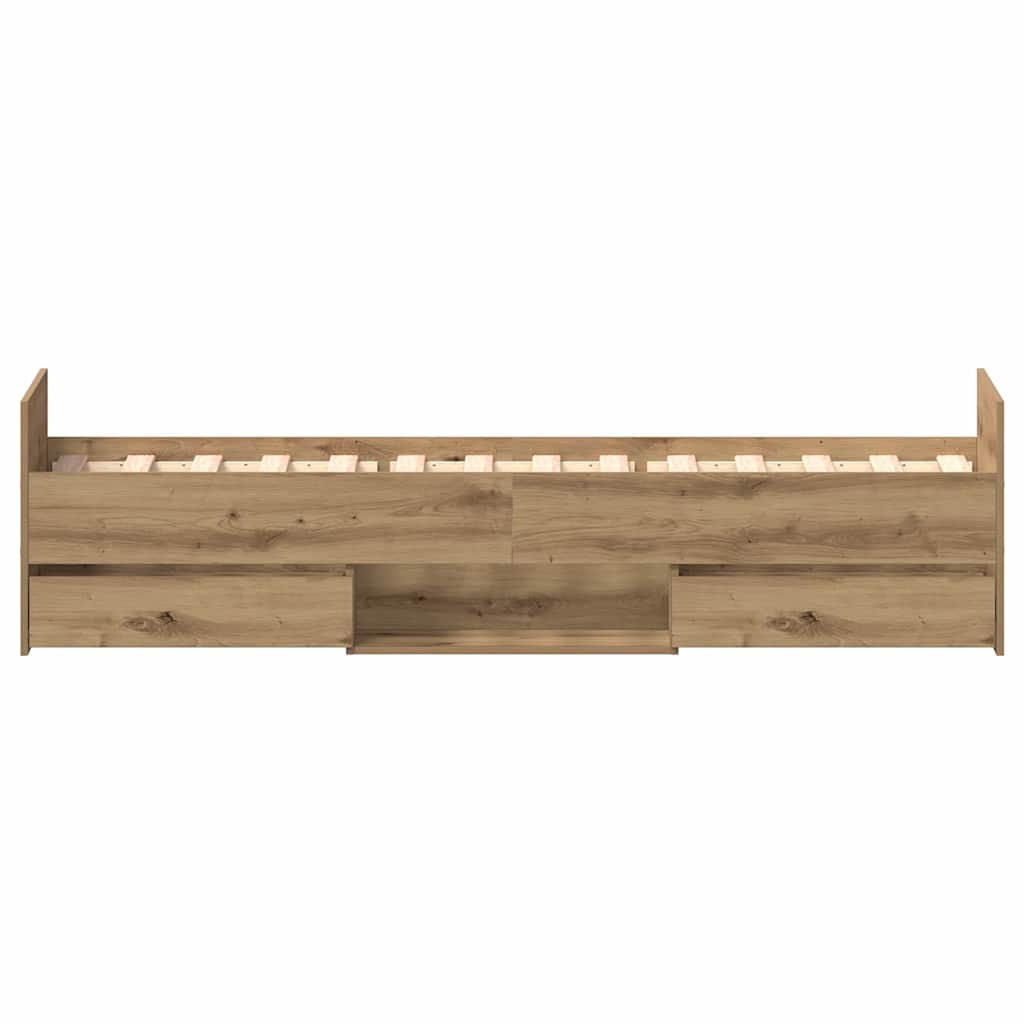 Cadre De Lit 193 X 78 X 50 Cm Bois D'ingénierie