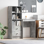 Bureau Avec Tiroir Avec Étagère 2 Pcs