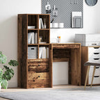 Bureau Avec Tiroir Avec Étagère 2 Pcs