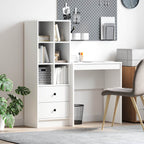 Bureau Avec Tiroir Avec Étagère 2 Pcs