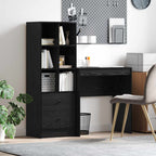 Bureau Avec Tiroir Avec Étagère 2 Pcs