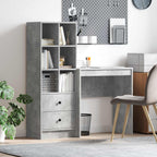 Bureau Avec Tiroir Avec Étagère 2 Pcs