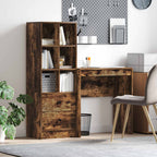 Bureau Avec Tiroir Avec Étagère 2 Pcs