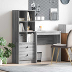 Bureau Avec Tiroir Avec Étagère 2 Pcs