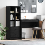 Bureau Avec Tiroir Avec Étagère 2 Pcs