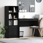 Bureau Avec Tiroir Avec Étagère 2 Pcs