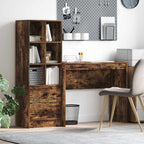 Bureau Avec Tiroir Avec Étagère 2 Pcs