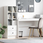 Bureau Avec Tiroir Avec Étagère 2 Pcs