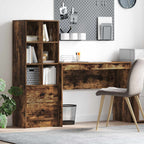 Bureau Avec Tiroir Avec Étagère 2 Pcs