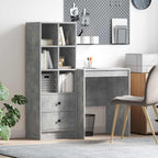 Bureau Avec Tiroir Avec Étagère 2 Pcs