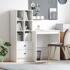 Bureau Avec Tiroir Avec Étagère 2 Pcs