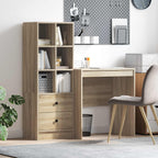 Bureau Avec Tiroir Avec Étagère 2 Pcs