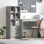 Bureau Avec Tiroir Avec Étagère 2 Pcs