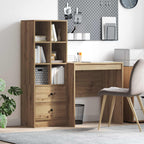 Bureau Avec Tiroir Avec Étagère 2 Pcs