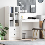 Bureau Avec Tiroir Avec Étagère 2 Pcs