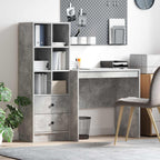 Bureau Avec Tiroir Avec Étagère 2 Pcs