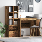 Bureau Avec Tiroir Avec Étagère 2 Pcs