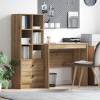 Bureau Avec Tiroir Avec Étagère 2 Pcs